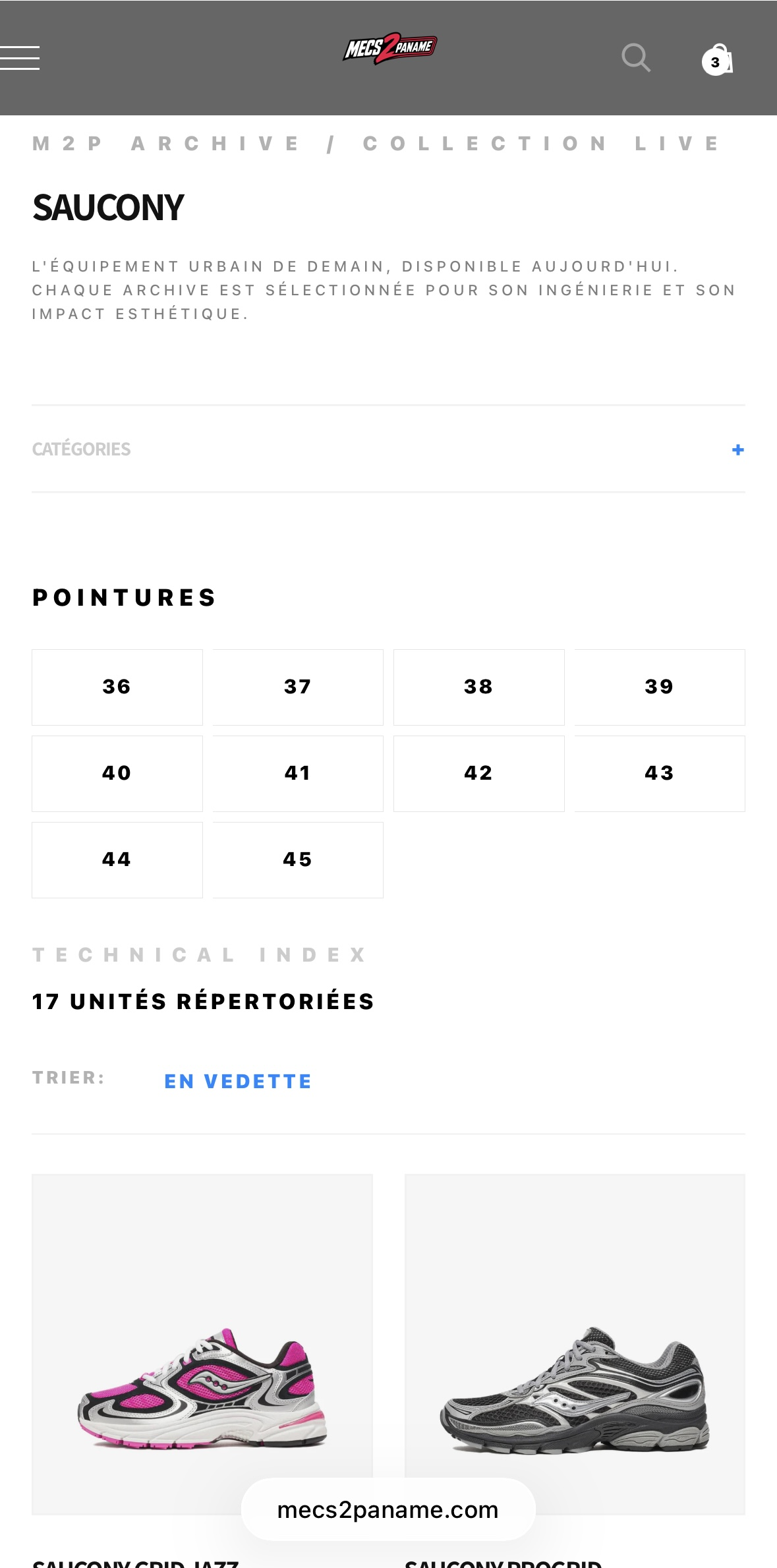MECS2PANAME Catalogue